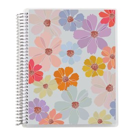 Erin Condren 8.5" X 11" Spiral Bound Lined Notebook - Colorful Cosmos, 160 Lined Page Note Taking & Writing Notebook, 80 Lb, Thick Paper, Stickers Included