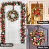 Wreath Hanger,Adjustable Length 14.9-25 Inch Metal Door Hanger,Wreath Hanger for