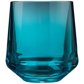 Drinique Unbreakable Stemless Wine Glasses (Set of 4) 12oz Tritan Plastic Stemless Glassware for Indoor or Outdoor Use - Teal