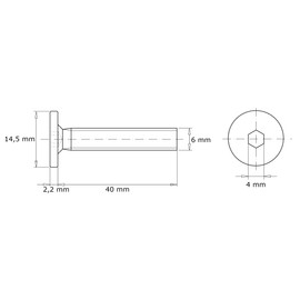 HEXATON Hexagon Socket Head Screws Full Thread M6 x 40 mm Pack of 50 Galvanised Steel Cylinder Screws Metric Thread Metric Screws
