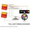 12 Led Trailer Tail Light Kit Pair Plug 8M 5