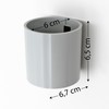KalaMitica 6 cm Diameter Cylinder Magnetic Pots - Black/Grey (Set