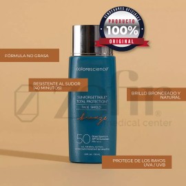 Colorescience Sunforgettable - Protector Solar Para Piel Grasa / Neutra Con Color Facial Colorscience Sunforgettable Face Shield Bronze 50 Spf 55ml