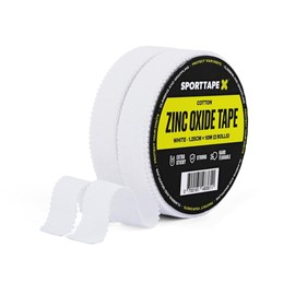 2 Rolls - SPORTTAPE Finger Tape Zinc Oxide Tape - White - 1.25cm x 10m | for Jiu Jitsu, Bouldering, Rock Climbing, BJJ, Crossfit, Rowing, Climbing & Golf | (1 Pack of 2 Rolls)