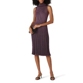 MILLY Rent the Runway Pre-Loved Pink Lurex Pleated Dress, Multicolored, Small