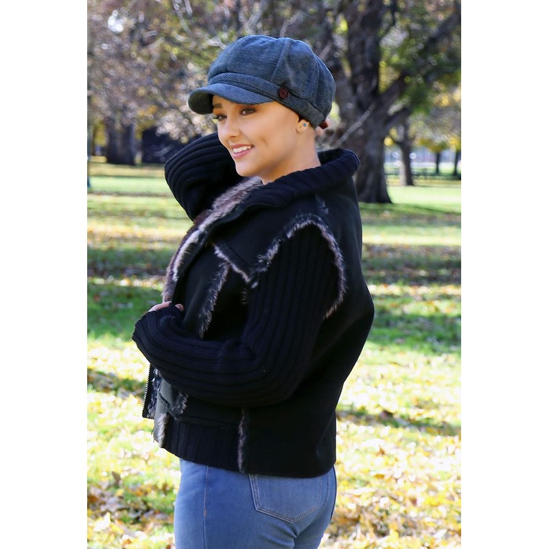 Hats Scarves & More Newsboy - Gorra para Mujer, Marino,