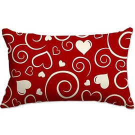 Valentines Day Pillow Covers 12x20 Birthday Gifts Love Pattern Throw Pillow Cover Decorations Farmhouse Outdoor for Home Decor