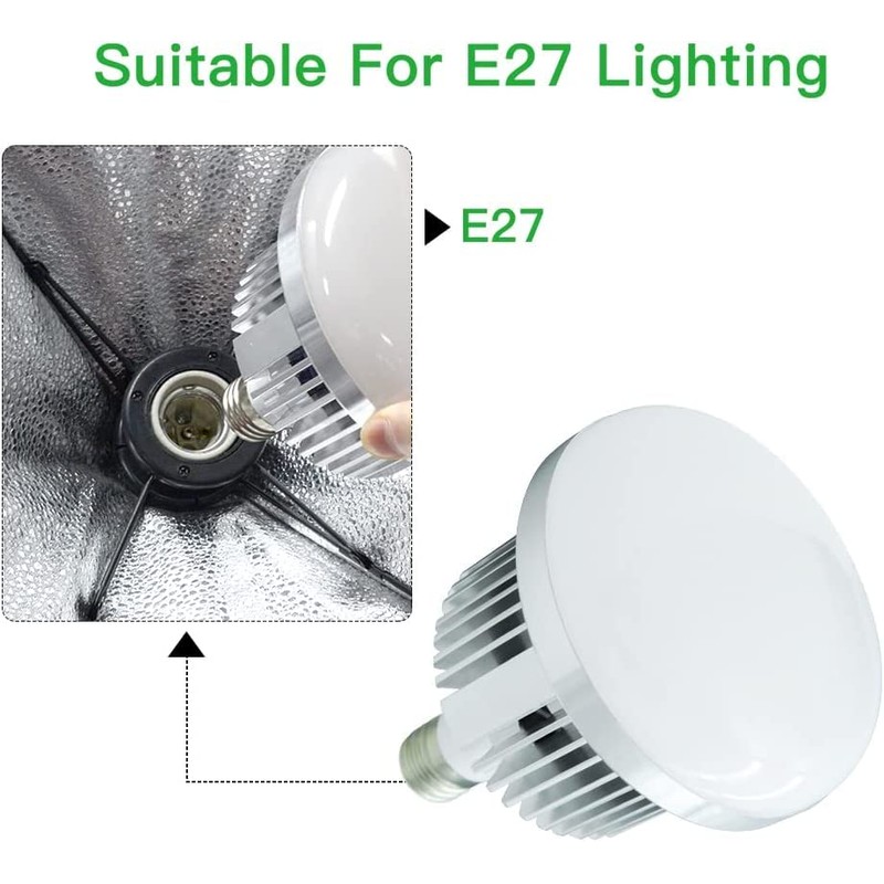MOUNTDOG 85W 5700K E27 Socket LED Bulbs with Remote LED