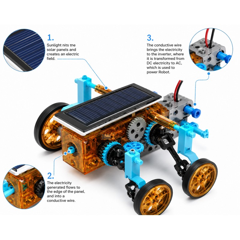 Solar Robot Kit for Kids – DIY STEM Building Toy