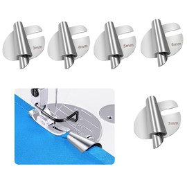 Pack of 5 Sewing Accessories, Sewing Machine Accessories, Sewing Accessories, Sewing Machine Accessories, Sewing Accessories for Sewing Machine, Accessories, Stainless Steel Sewing Rolled Hem Presser