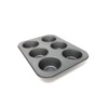 Chicago Metallic Professional Non-Stick 6-Cup Giant Muffin Pan, Grey