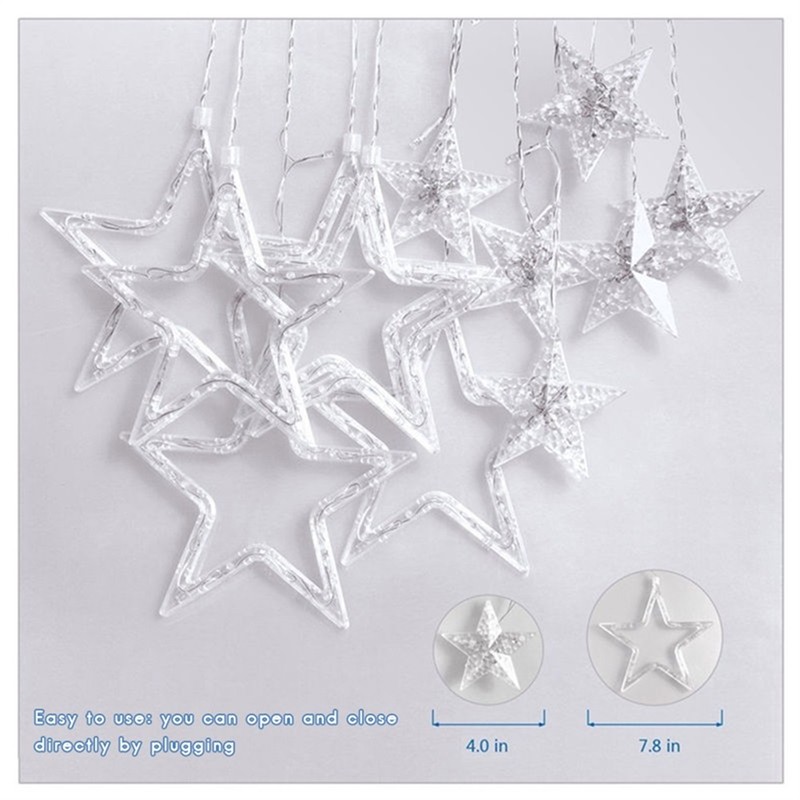 138 LEDs Star String Light Style Decorative Light for Wedding