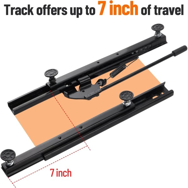 Racewill Seat Slider Seat Mounting Track Assembly Kit Universal Alloy