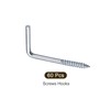 METALLIXITY 60pcs L Shaped Hooks 50mm Ceiling Hooks Metal Right