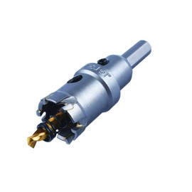 McJ Tools 1" TCT Hole Saw Long Tungsten Carbide Tipped Hole Saw Set, Hole Cutter Heavy Duty for Stainless Steel | Pilot Drill bit for Stainless Steel, Iron, Aluminum, Alloy