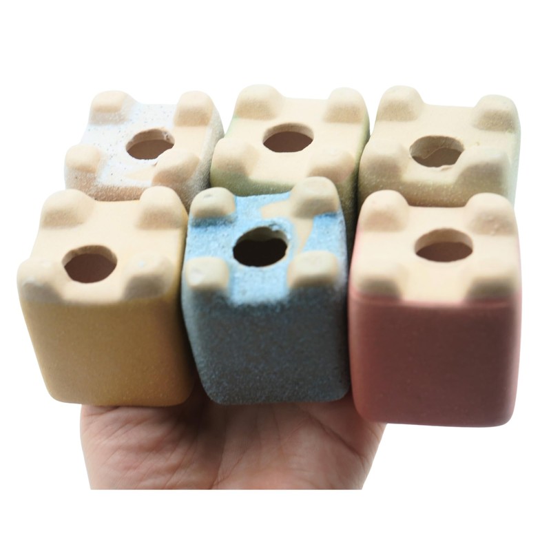 Yuvori 12-Pack 1.6" Modern Square Succulent Pots with Large Drainage