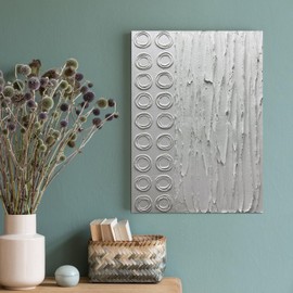 AZAVY Art,24X36Inch Hand-Painted White Textured Canvas Oil Painting Decorative Modern Artwork Abstract Vertical Wall Art Stretched and Framed Ready to Hang