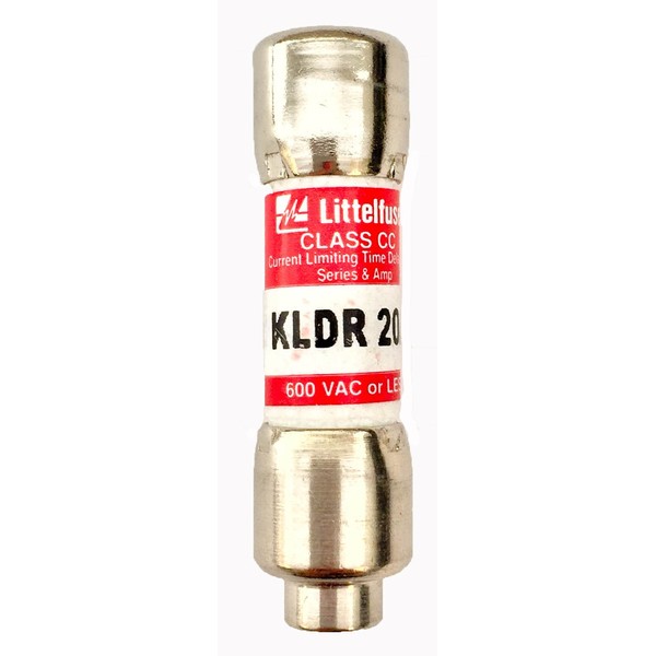 Littelfuse KLDR020.TXP Class CC Fuse, 600V, Time Delay, 20 Amp RoHS (Pack of 10)