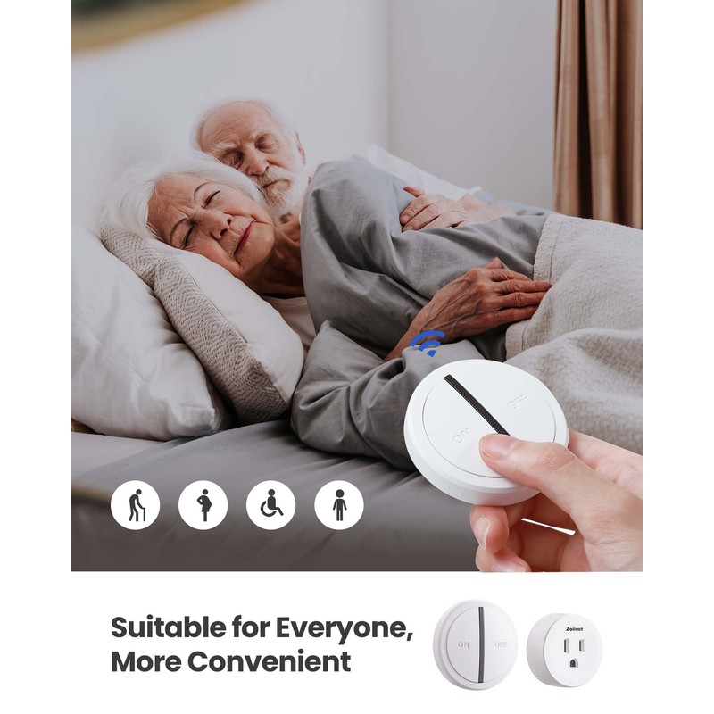 Zoiinet Mini Remote Control Outlet Switch, Portable, Magnetic Suction &