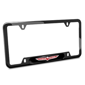 iPick Image Compatible with Jeep Trailhawk Black Insert Black 50 States Stainless Steel License Plate Frame