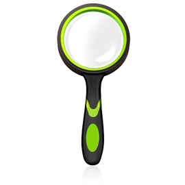 Eruinfang Lupe,Handlupe,10X Handheld Lupe,50mm bruchsicherer Hohe Klarheit Vergrößerungsglas, Leselupe für Wissenschaftsbücher, Juwelier, Zeitungen, Lesen, Insekten (Grün)