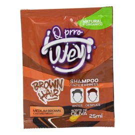 5 Cajas Shampoo Tinte Express Pelo, Castao Medio, 50 Sobres Castao Medio                                                                              