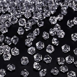 DomeStar - 1050 Rocas de Hielo Falsas Transparentes, Acrílico, Diamante, Transparente, Decoración, Vase, Glam, Flores, Boda y Compromisos