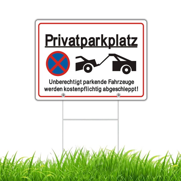 Sign Private Parking No Parking with Post