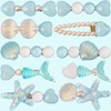 CABODYALS 2 Styles 10Pcs Blue Pearl Mermaid Seashell Hair Clip