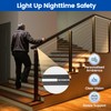 Muzata 6'6" Aluminum Black LED Handrail Rectangular Cable Railing Handrail