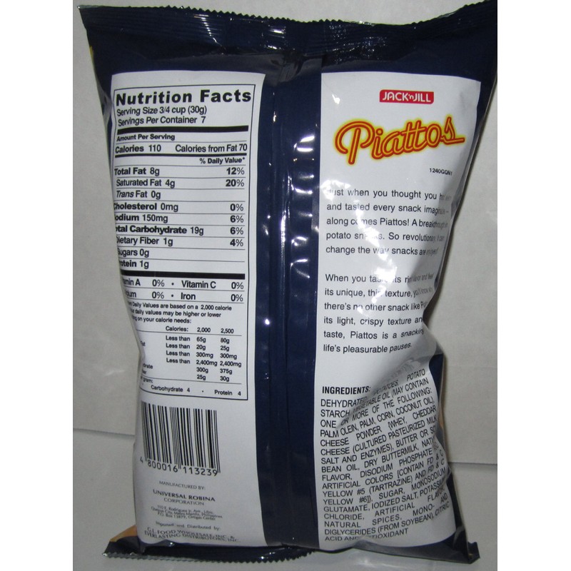 Jack N Jill Piattos Pack of Two 7.48 Oz Per