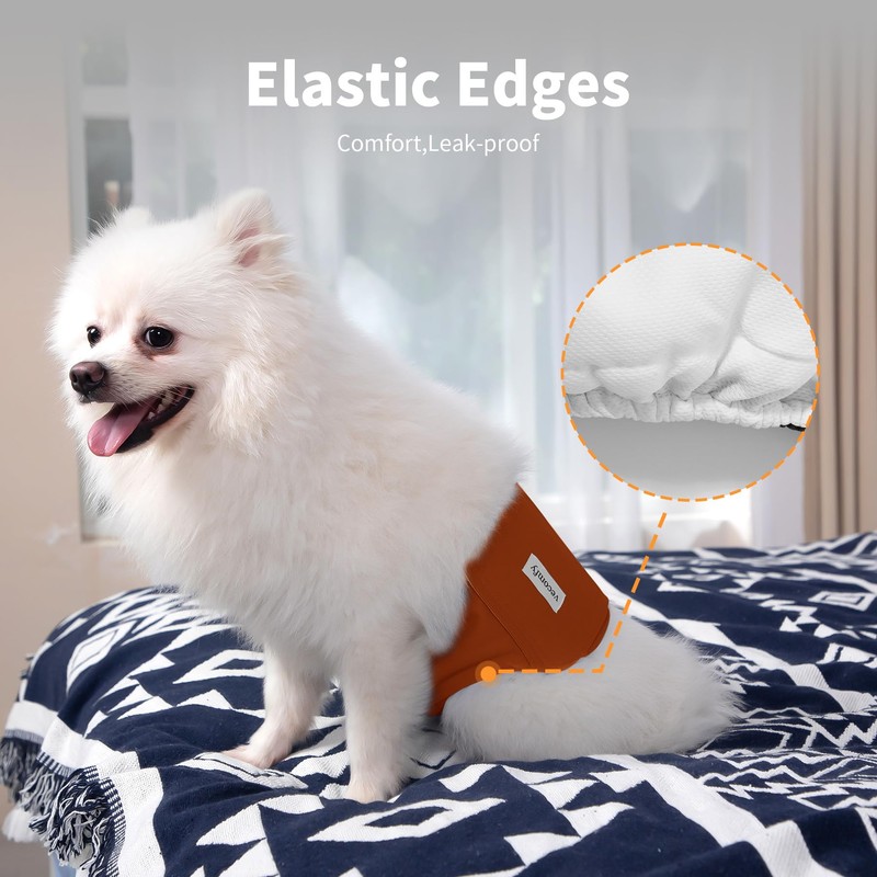 vecomfy Pañales para Perros Machos (Paquete de 5), Lavables, Reutilizables,