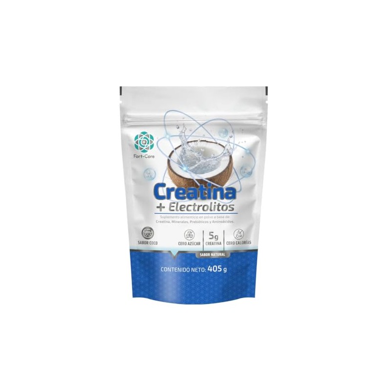 Fort Core - Creatina + Electrolitos sabor Coco - Suplemento
