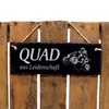 Dekolando Home Accessories Engraved Slate Sign with 4 Wheeler Slate