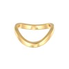Elli Women's Stacking Basic Wave Filigree Gold Ring, Brass, No