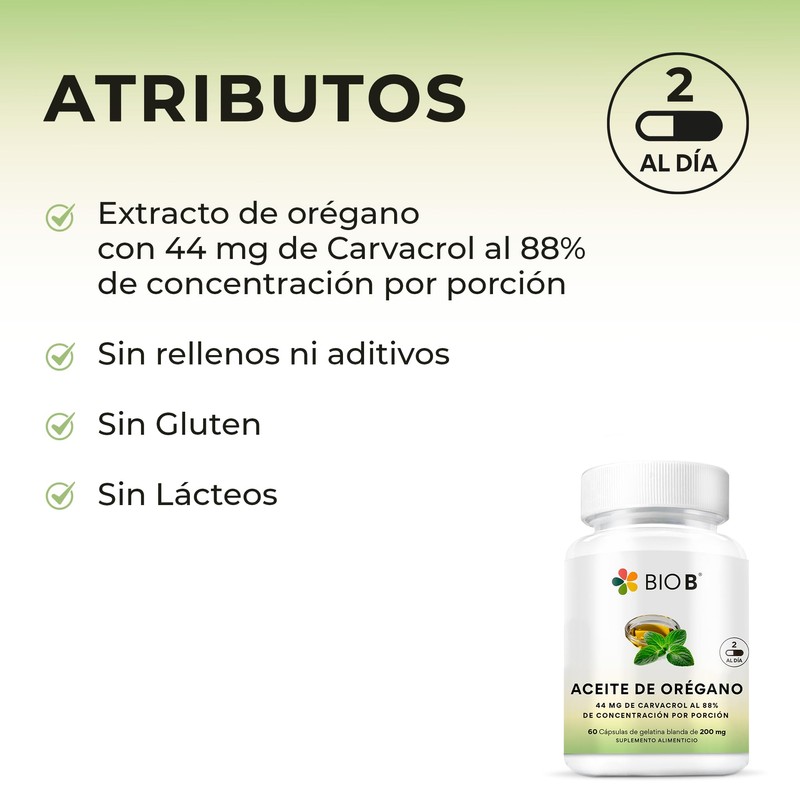 Bio B | Aceite de Orégano en Cápsulas con 88%