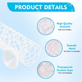 Swirge Betta Fish Tube Tunnel Toy, Betta Fish Tank Accessories Decorations, Betta Hammock Bed, Shrimp Guppies Hideout (White)