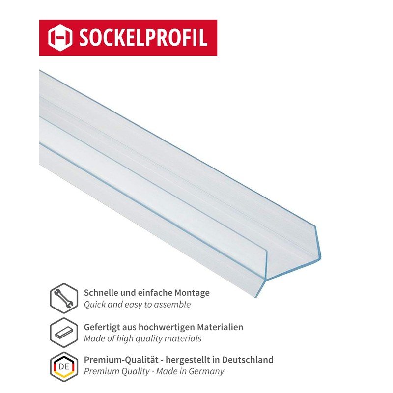 Gedotec Plinth Profile Plinth Trim Profile for 18 and 19