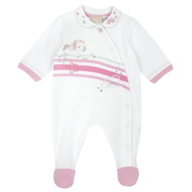 Chicco, Chicco Newborn Baby Girls Cute Unicorn Soft Fabric Clothes Newborn Girl Selection Made in Italy, Jumpsuit with front opening
