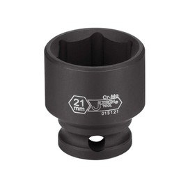 Jetech 3/8 Inch Drive 21mm Standard Impact Socket, Made with Chrome Molybdenum Alloy Steel, Heat Treated, 6-Point Design, Metric
