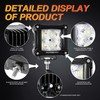Auxbeam FA Series 3 Inch LED Pods Flood Beam 40W