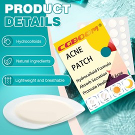 36PCS Acne Pimple Master Patches,1.5% Salicylic Acid and Niacinamide, Spot & Blemish Treatment Stickers Invisible Hydrocolloid Patches, 2 Sizes （8mm, 12mm）