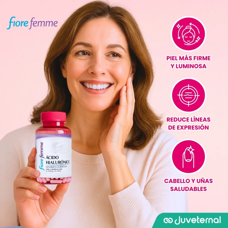 Fiore Femme Ácido Hialurónico Suplemento Alimenticio 100 U. Sabor Sin