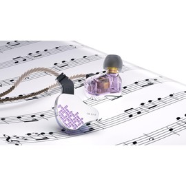 Kinboofi KBEAR Rosefinch in-Ear Headphone,Noise Cancellation Earphone with Aviation-Grade zinc Alloy faceplate Wired Earbuds Haedphone with Detachable Cable for Singer (Pale Purple, No Microphone)