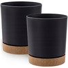 PECZEKO Matte Flower Pot, Plastic Planter, Decorative Pot for Large