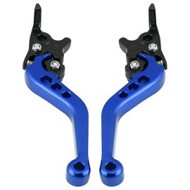 1 Par de Palancas de Embrague de Freno, 22 mm 7/8" Manijas de Palanca de Freno de Tambor de Embrague de Motocicleta de Aluminio CNC Universales Repuesto para 150cc Motocicleta (Azul)