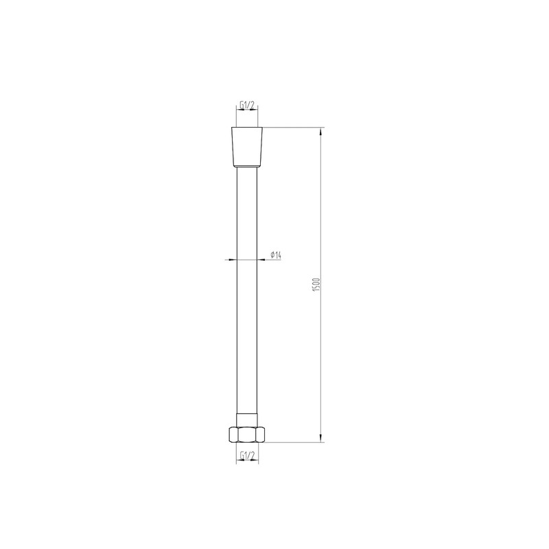 ENKI, H19, PVC Smooth Shower Hose 1.5m / 59 inch,