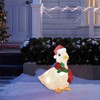 Duck with Scarf Decor Lights Flat Garden Sculpture Ornaments for