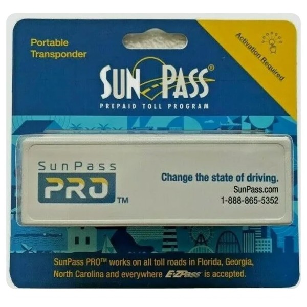 Sunpass Sun Pass Transponder Portable Prepaid Toll Program for Florida Only