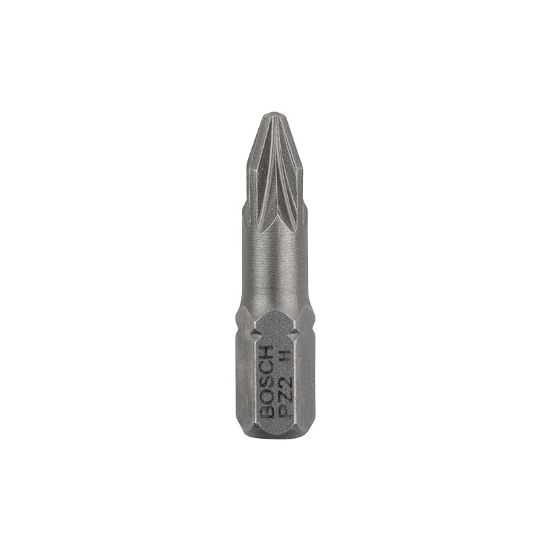 Bosch Professional Bit Extra-Hart für Pozidriv-Kreuzschlitzschrauben (PZ2, Länge: 25 mm,
